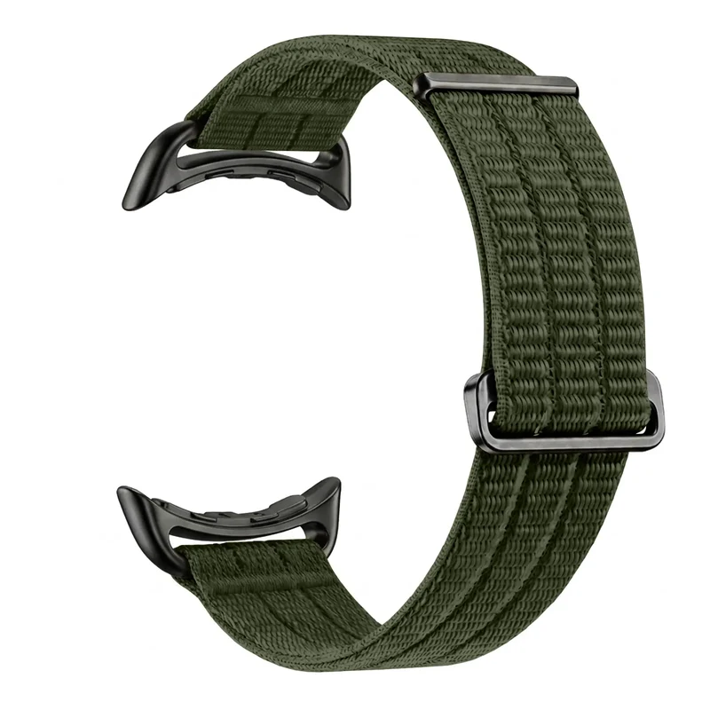 Google Pixel Watch 4 - 45mm Nylon Air Armband (Dunkelgrün)