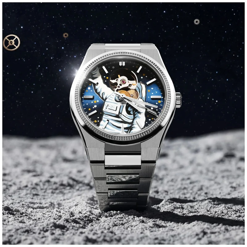 Festina x IFL Watches Astronaut F20053/2S Herren Armbanduhr • Handbemaltes Zifferblatt • Swiss Automatic
