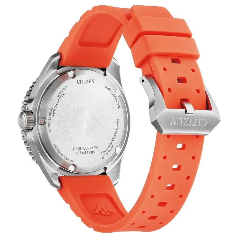 Citizen Promaster Marine BN0268-01E Herren Armbanduhr Schwarz/Orange • Saphirglas • Eco-Drive Solar