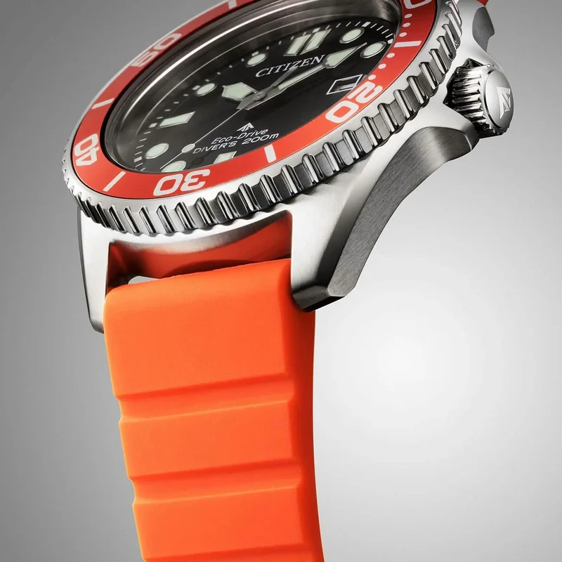 Citizen Promaster Marine BN0268-01E Herren Armbanduhr Schwarz/Orange • Saphirglas • Eco-Drive Solar