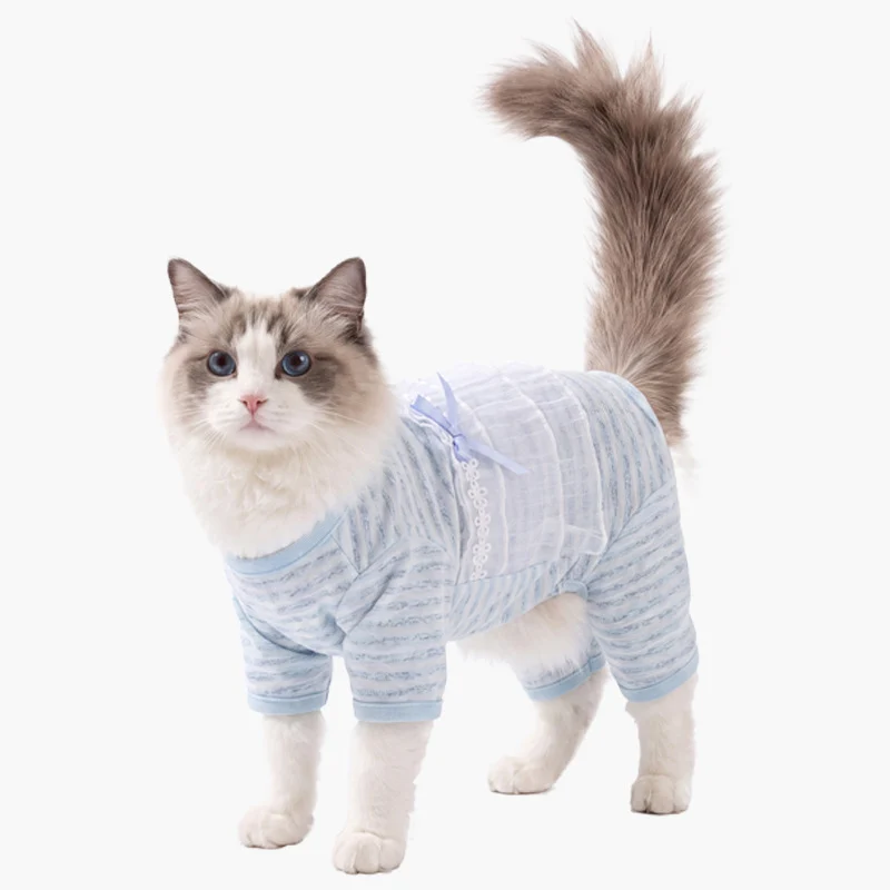 Katzen-Bauchschutz, dünn, vier Beine, Sommer