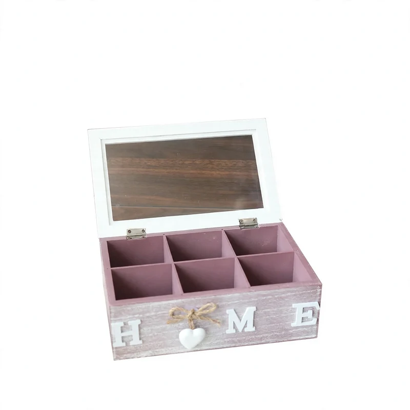 Holz-Aufbewahrungsbox mit Fächern, modernes Design