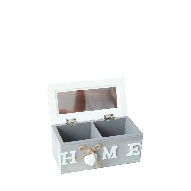 Holz-Aufbewahrungsbox mit Fächern, modernes Design