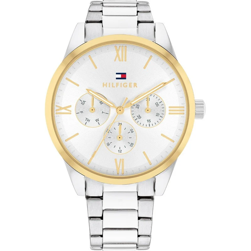 Tommy Hilfiger Camille 1782744 Damen Armbanduhr Silber • Edelstahl-Armband • Multifunktion Quarzwerk