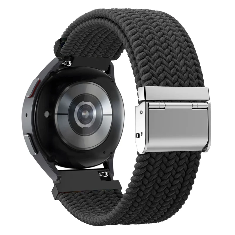 Bandz Motorola Moto Watch Ultra Gewebtes Nylonarmband (Schwarz)