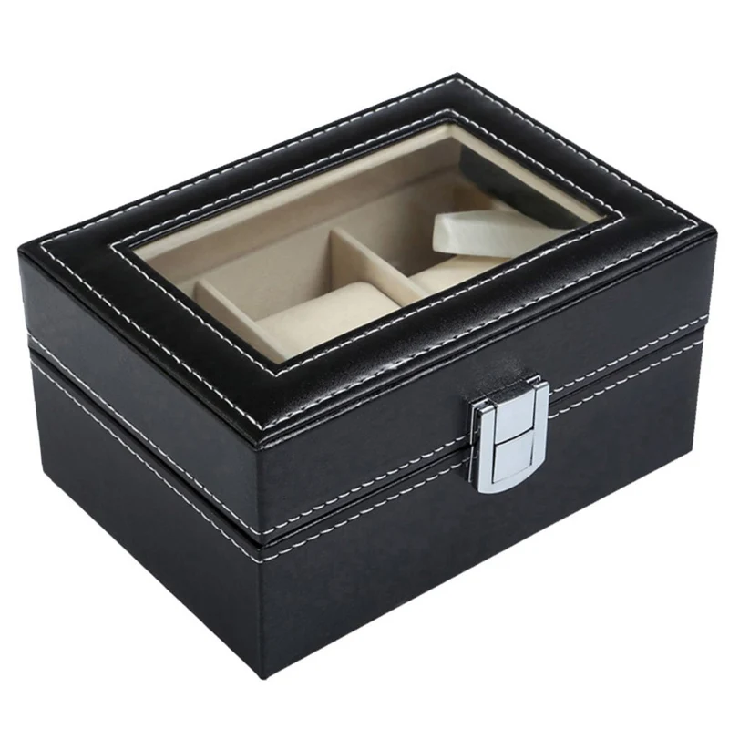 Uhrenvitrine und Aufbewahrungsbox mit 3 Fächern