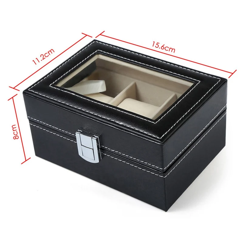 Uhrenvitrine und Aufbewahrungsbox mit 3 Fächern