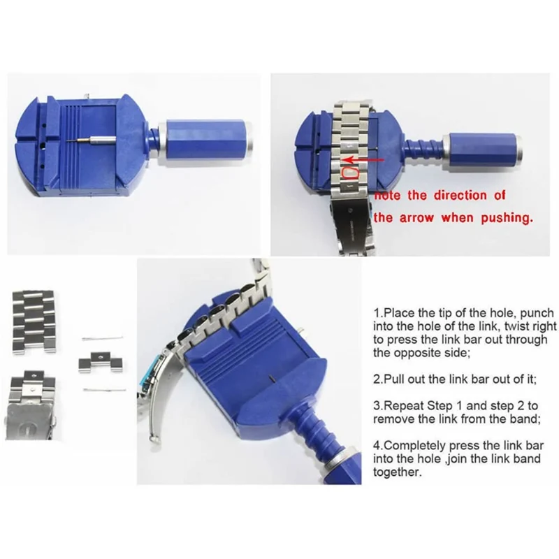 Stainless steel watch strap splitter repair tool - Blue