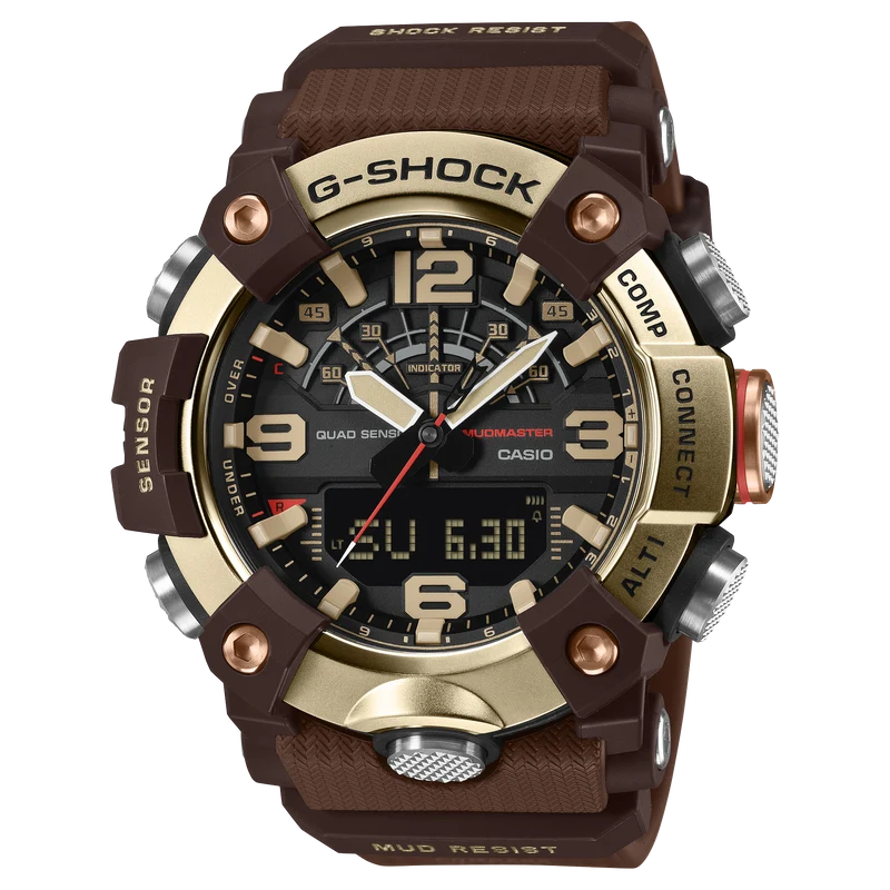 Casio G-Shock Master of G GG-B100XMH-5AER Herren Armbanduhr Goldfarben • Bluetooth-Zeitkorrektur • Carbon Core Guard