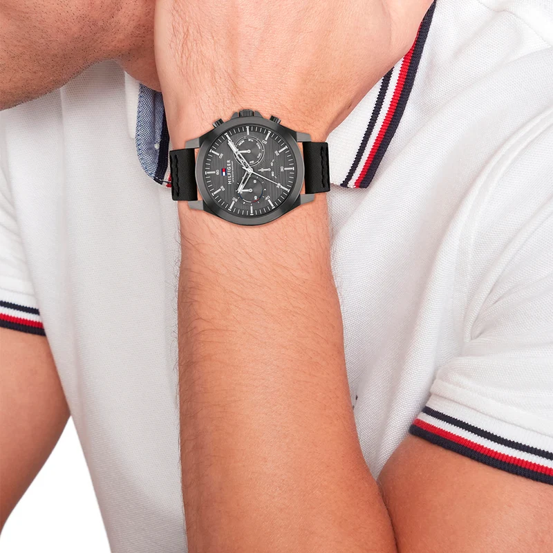 Tommy Hilfiger Lance 1710634 Herren • Chronograph-Optik • Mineralglas