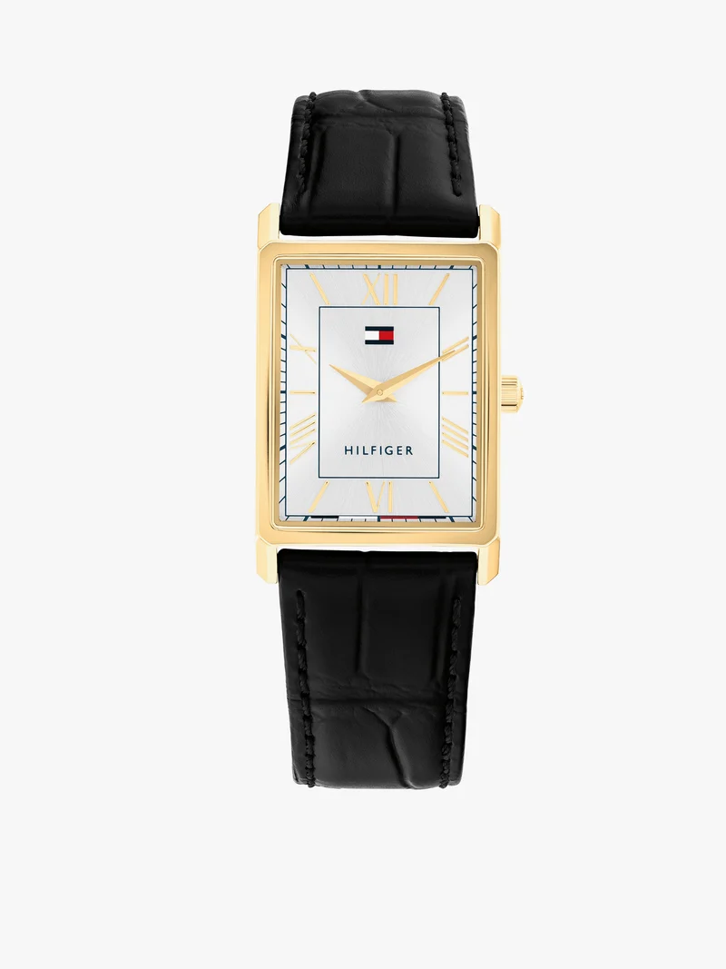 Tommy Hilfiger Ben 1710772 Herren Armbanduhr Weiß • Japanisches Quarzwerk • Vergoldetes Gehäuse