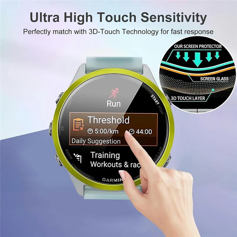 3stück Garmin Forerunner 570 47mm Silikon Displayschutz