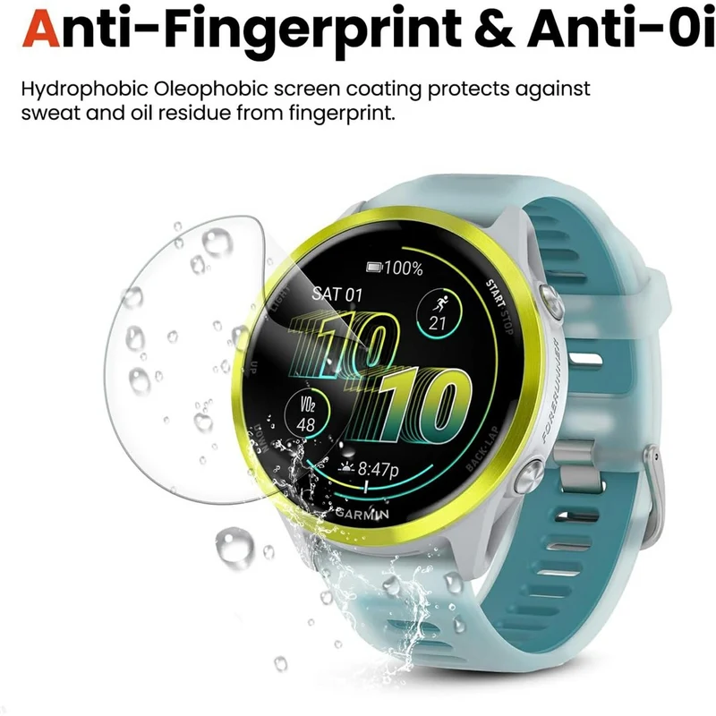 3stück Garmin Forerunner 570 47mm Silikon Displayschutz