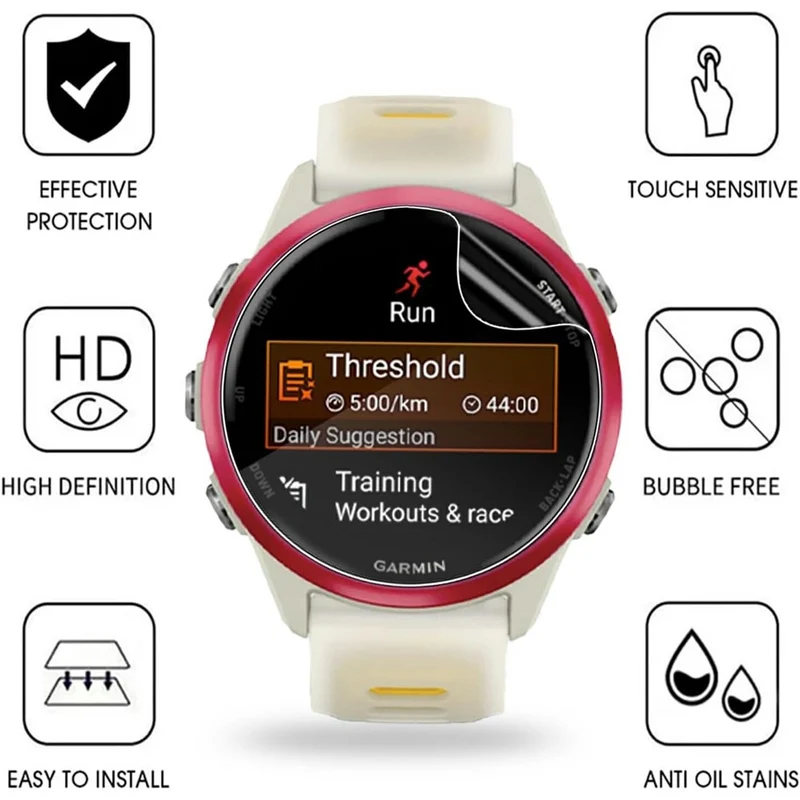 3stück Garmin Forerunner 570 42mm Silikon Displayschutz