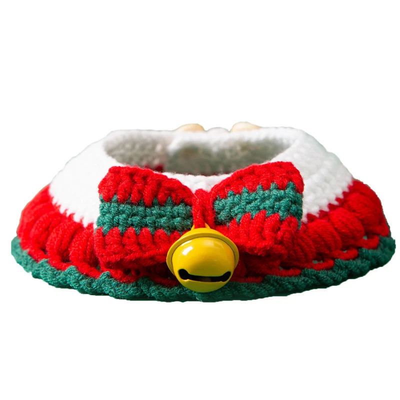 Handgestricktes Halsband für Katzen