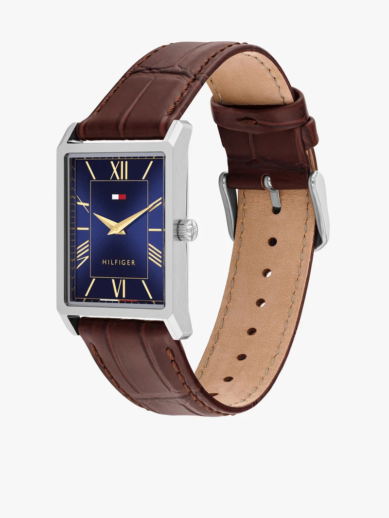 Tommy Hilfiger Ben 1710771 Herren Armbanduhr Blau • Rechteckiges Gehäuse • Japanisches Quarzwerk