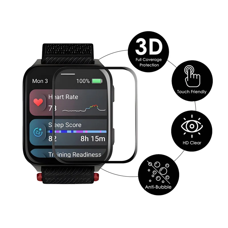 2stück Garmin Venu X1 Silikon 3D Gekrümmt Displayschutz