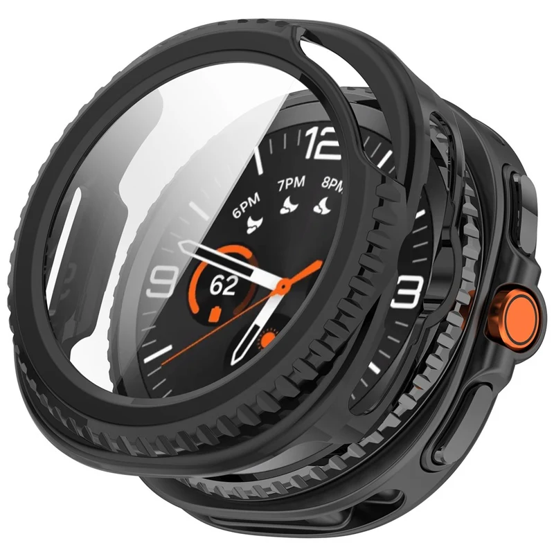 Super Modisch Samsung Galaxy Watch8 Classic 46mm Glas und Silikon Hülle