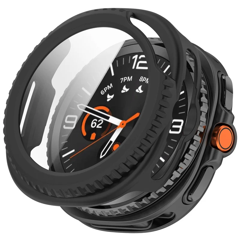 Super Modisch Samsung Galaxy Watch8 Classic 46mm Glas und Silikon Hülle