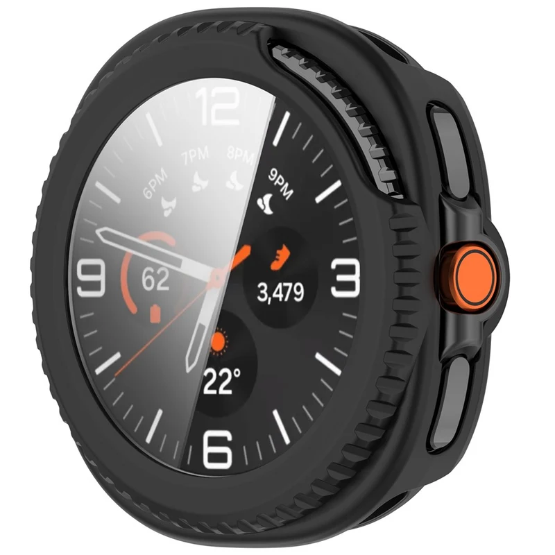 Super Modisch Samsung Galaxy Watch8 Classic 46mm Glas und Silikon Hülle