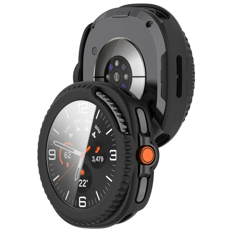 Super Modisch Samsung Galaxy Watch8 Classic 46mm Glas und Silikon Hülle