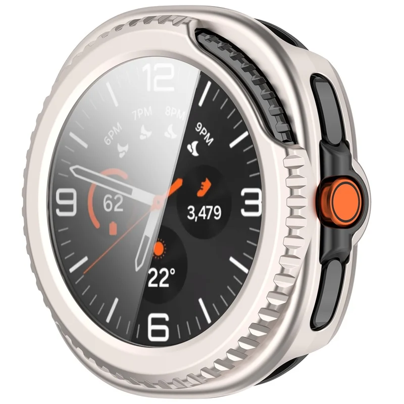 Super Modisch Samsung Galaxy Watch8 Classic 46mm Glas und Silikon Hülle