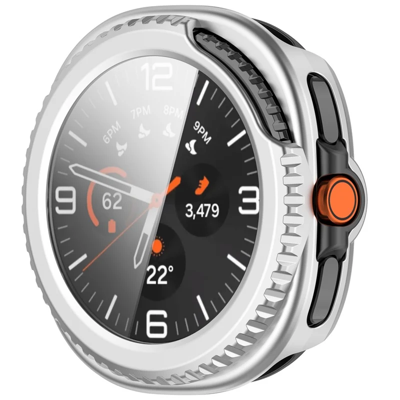 Super Modisch Samsung Galaxy Watch8 Classic 46mm Glas und Silikon Hülle