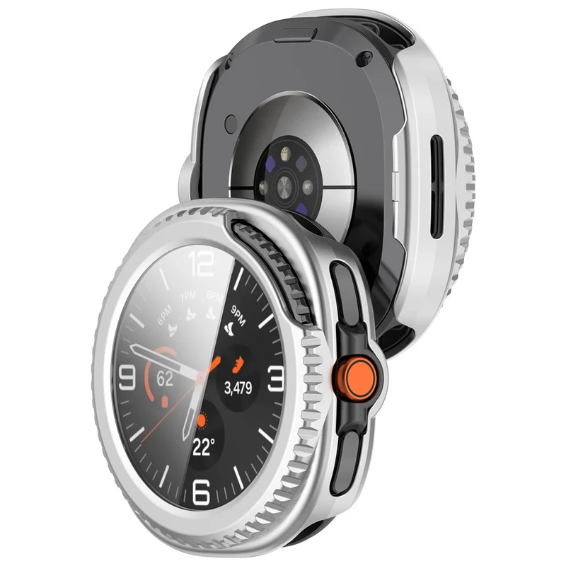Super Modisch Samsung Galaxy Watch8 Classic 46mm Glas und Silikon Hülle