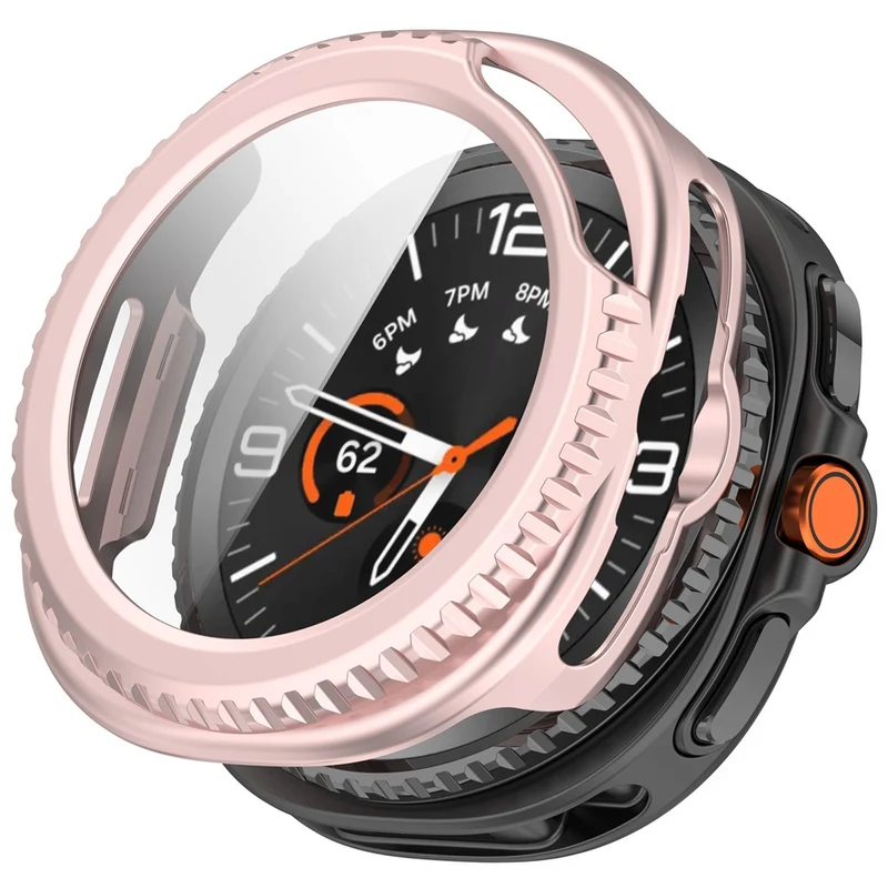 Super Modisch Samsung Galaxy Watch8 Classic 46mm Glas und Silikon Hülle