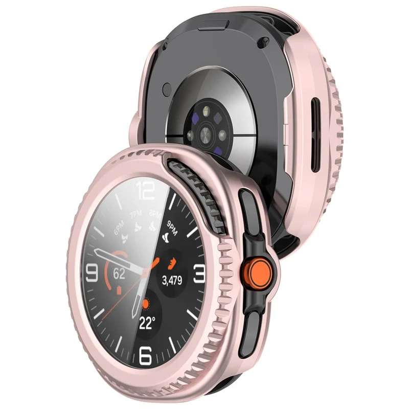 Super Modisch Samsung Galaxy Watch8 Classic 46mm Glas und Silikon Hülle