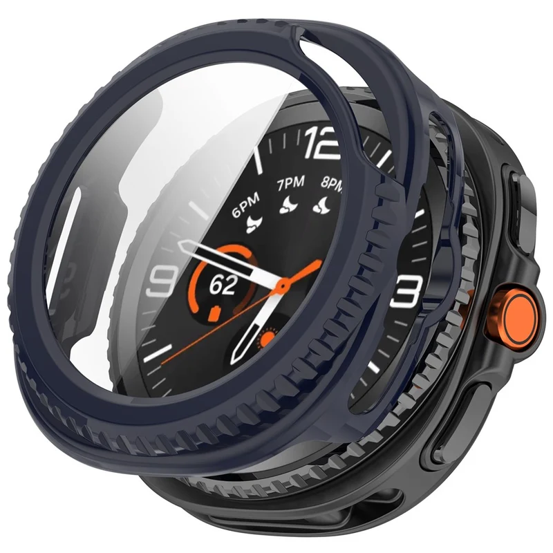 Super Modisch Samsung Galaxy Watch8 Classic 46mm Glas und Silikon Hülle