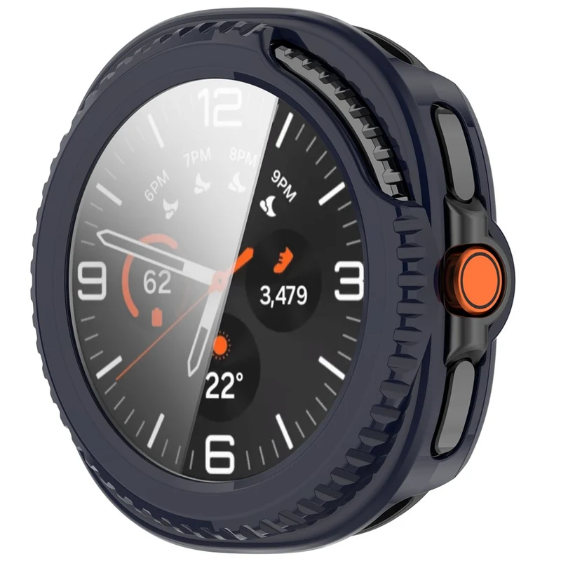 Super Modisch Samsung Galaxy Watch8 Classic 46mm Glas und Silikon Hülle
