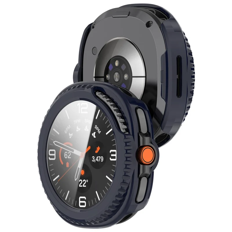 Super Modisch Samsung Galaxy Watch8 Classic 46mm Glas und Silikon Hülle