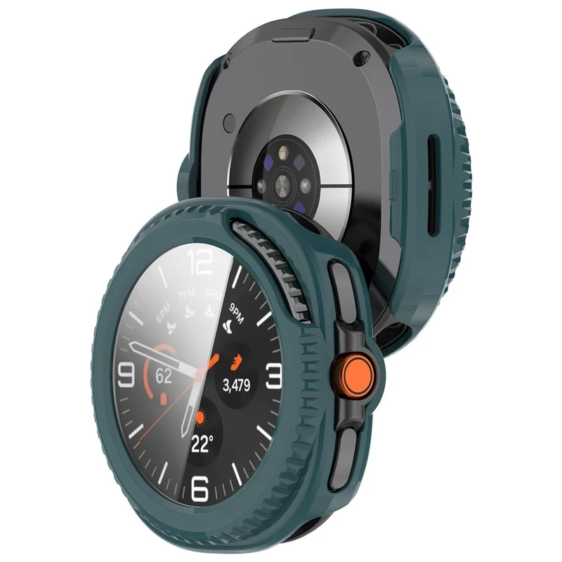 Super Modisch Samsung Galaxy Watch8 Classic 46mm Glas und Silikon Hülle