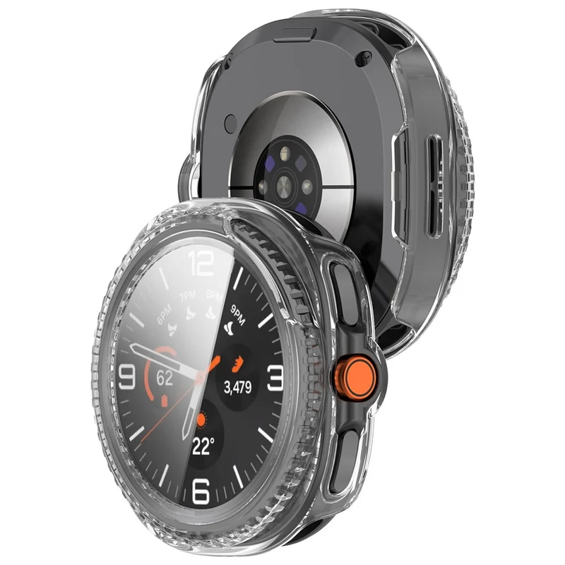 Super Modisch Samsung Galaxy Watch8 Classic 46mm Glas und Silikon Hülle
