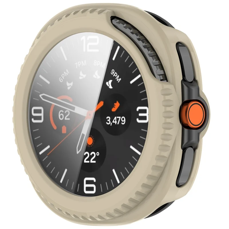 Super Modisch Samsung Galaxy Watch8 Classic 46mm Glas und Silikon Hülle