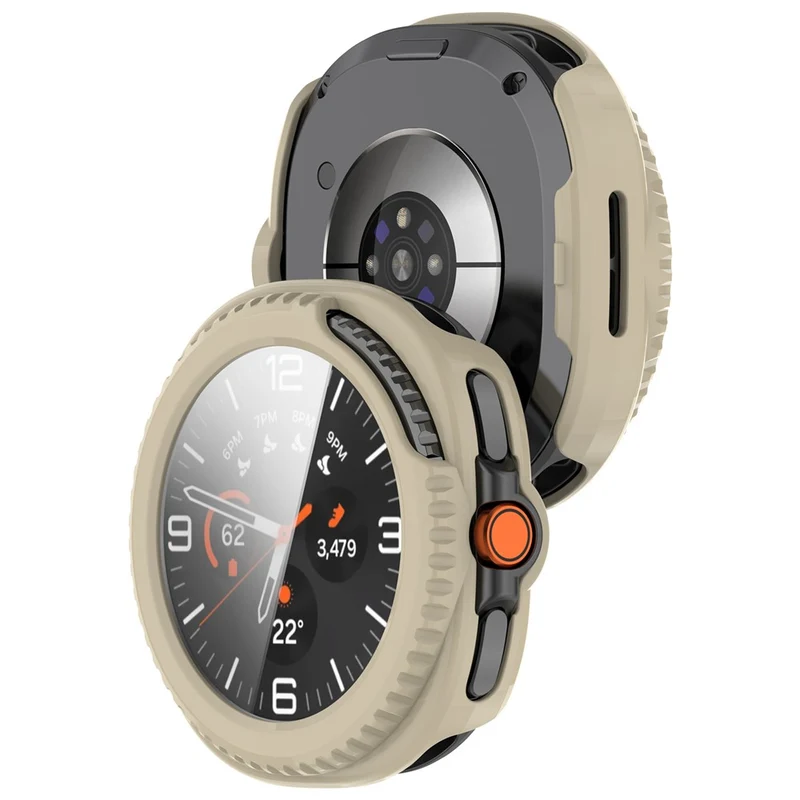 Super Modisch Samsung Galaxy Watch8 Classic 46mm Glas und Silikon Hülle
