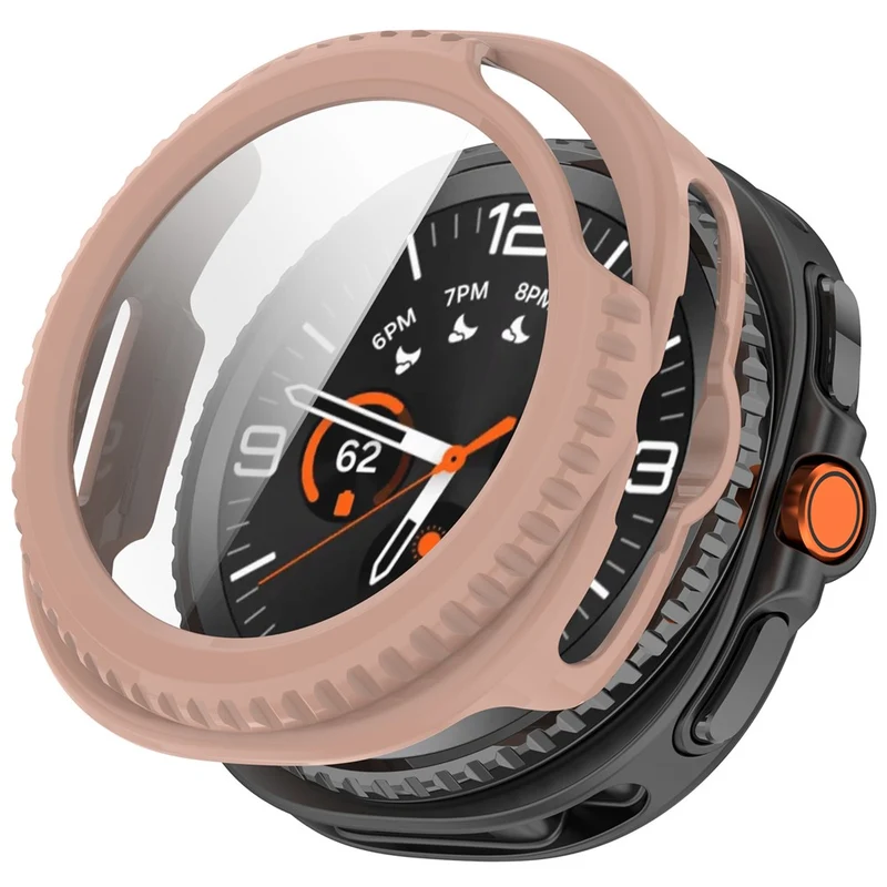 Super Modisch Samsung Galaxy Watch8 Classic 46mm Glas und Silikon Hülle