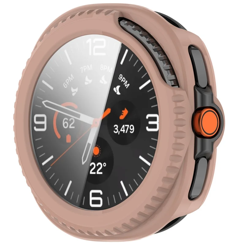 Super Modisch Samsung Galaxy Watch8 Classic 46mm Glas und Silikon Hülle