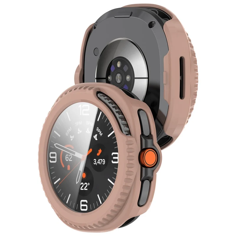 Super Modisch Samsung Galaxy Watch8 Classic 46mm Glas und Silikon Hülle