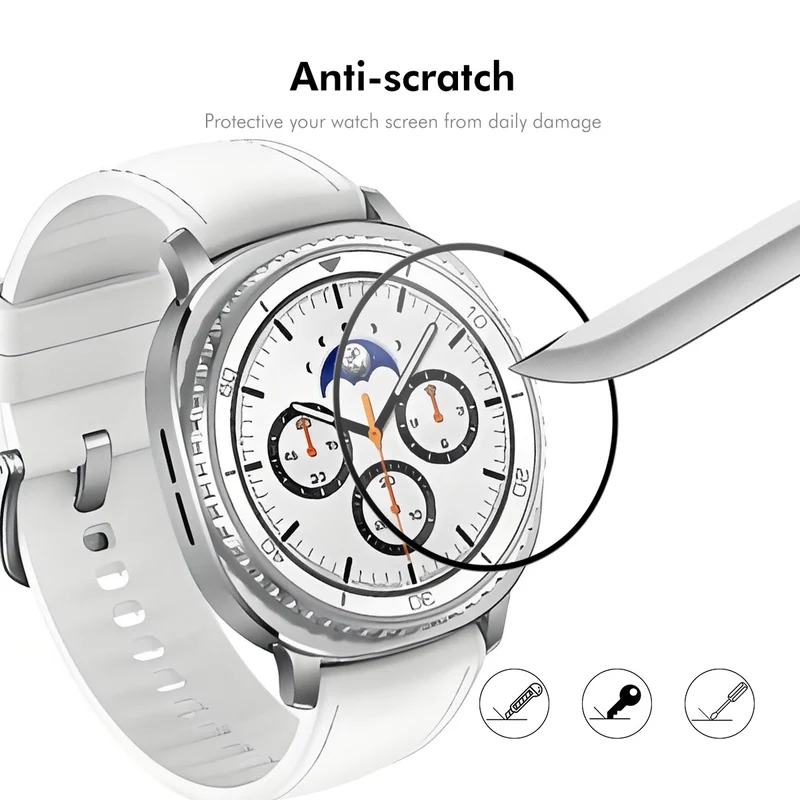 2stück Samsung Galaxy Watch8 Classic 46mm Silikon 3D Gekrümmt Displayschutz