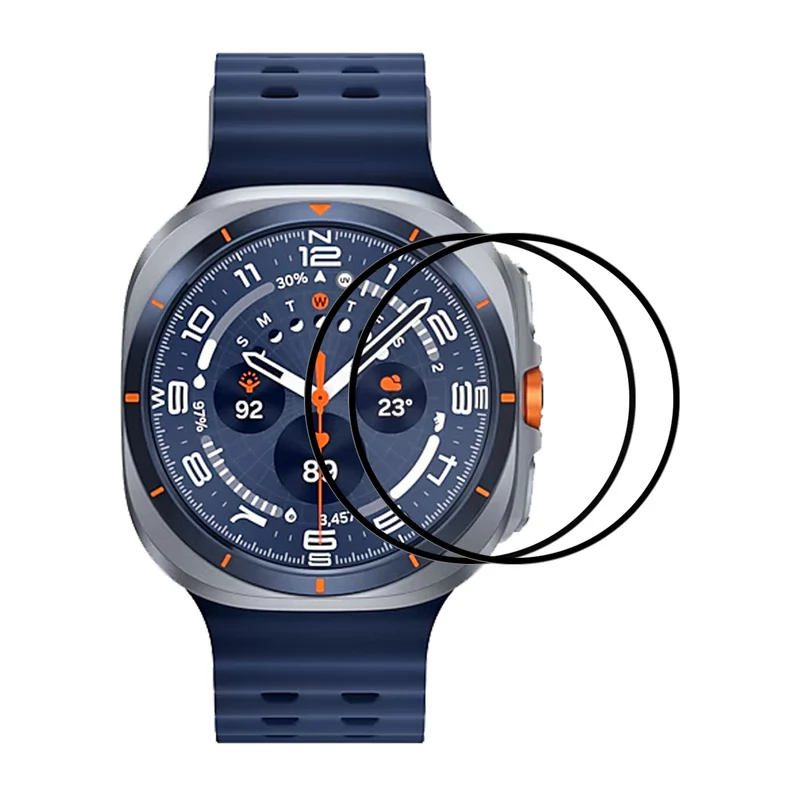 2stück Samsung Galaxy Watch Ultra 47mm Silikon 3D Gekrümmt Displayschutz