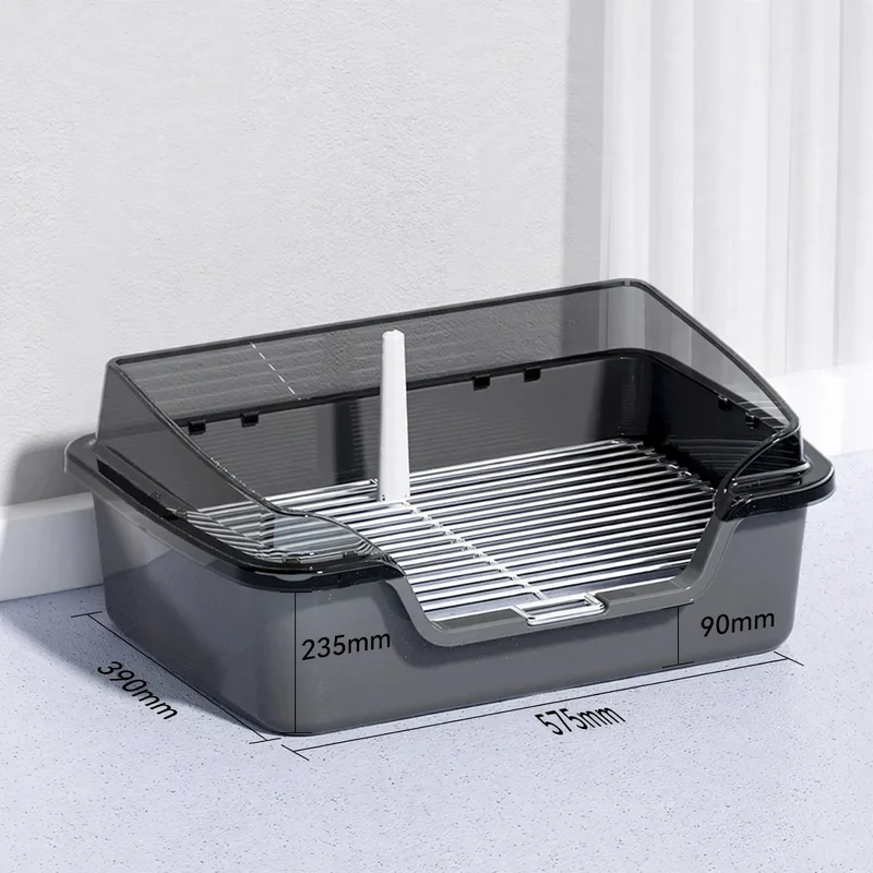 Erhöhtes Hundetoiletten-Set mit Gitter und Zaun
