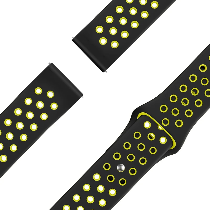 Bandz Motorola Moto Watch Ultra Sportarmband 'Deluxe' (Schwarz/Gelb)