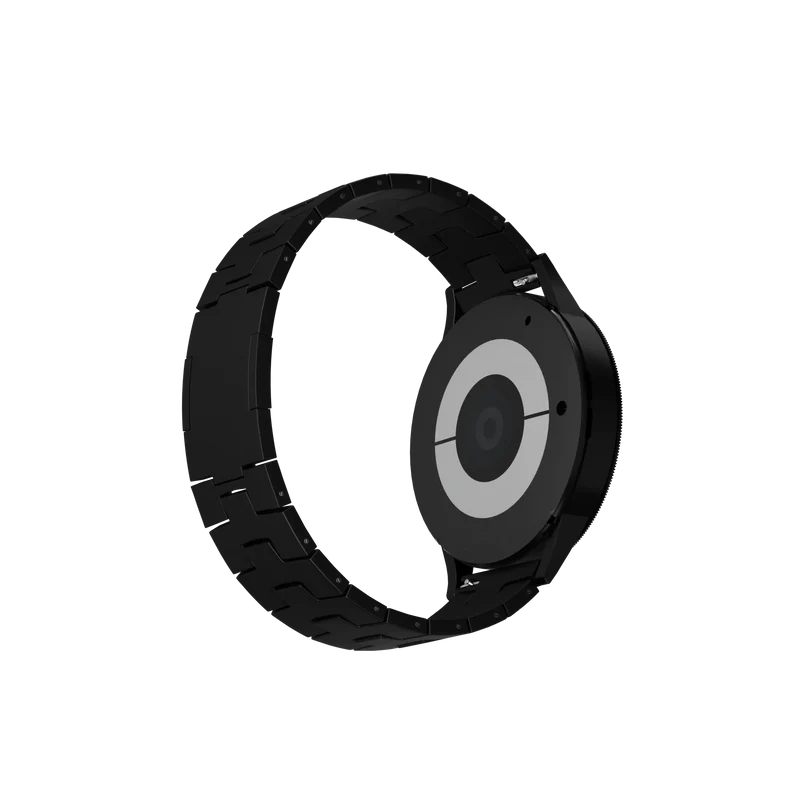 Motorola Moto Watch Ultra Gebürstetes Titanarmband (Flache Schließe) (Schwarz)
