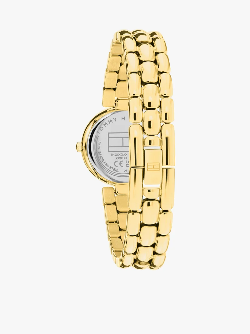 Tommy Hilfiger Annie 1782928 Damen Armbanduhr Gold • Japanisches Quarzwerk • Bubble-Link-Armband