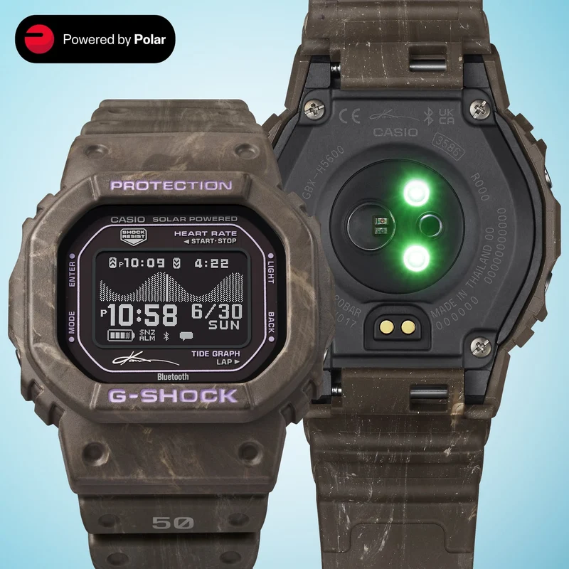 Casio G-Shock GBX-H5600KI-5ER Herren Armbanduhr Blau • Biobasiertes Harz • Solar mit Herzfrequenzmesser