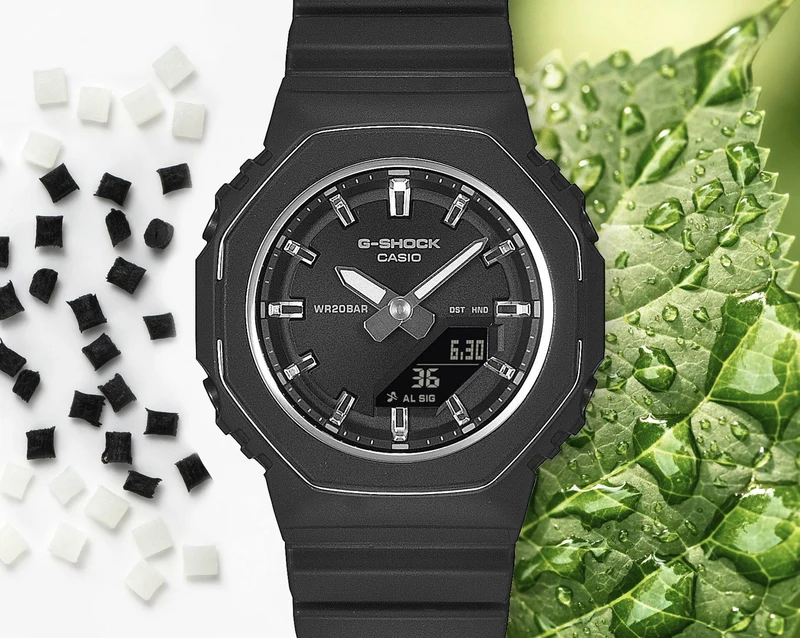 Casio GMA-P2110-1AER G-Shock Classic Damen Armbanduhr Schwarz • Ana-Digi • Biobasiertes Resin
