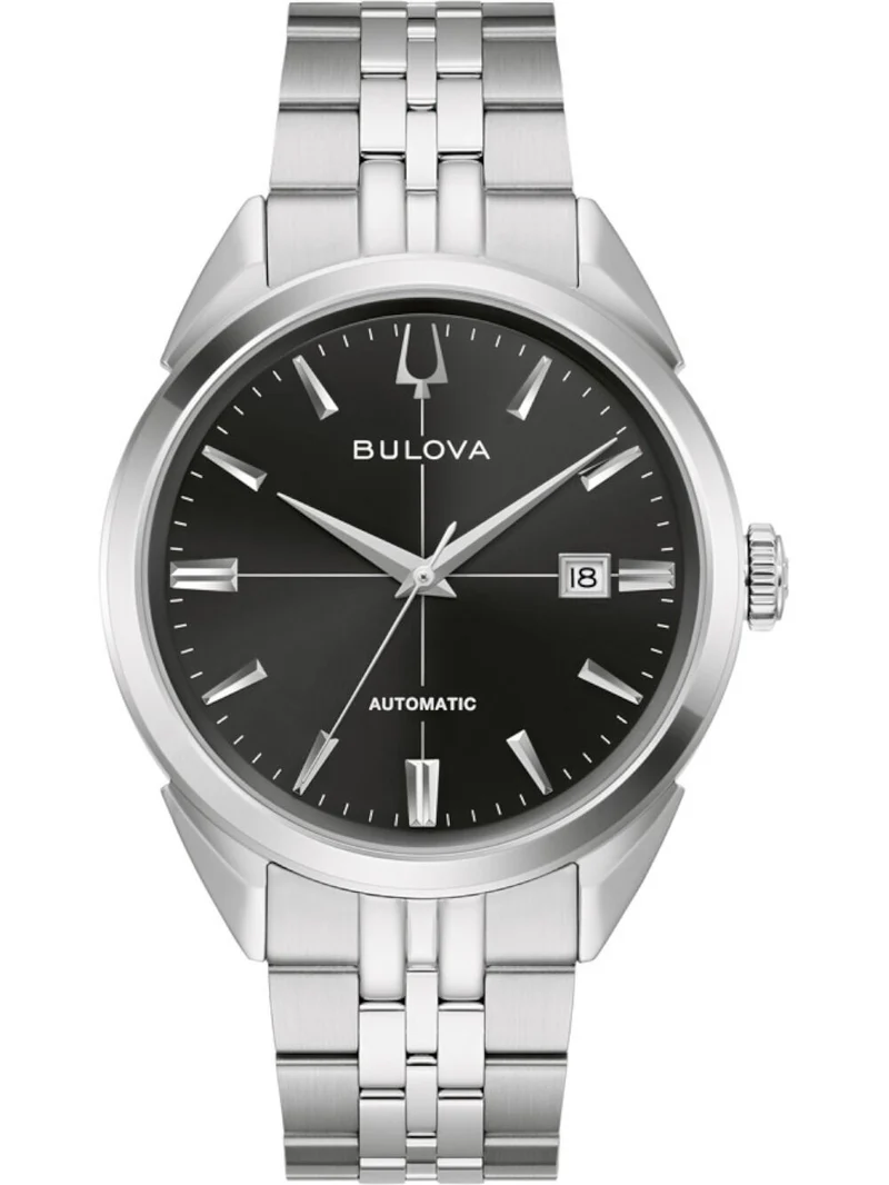 Bulova Sutton 96B492 Herrenuhr Silber • Automatikwerk mit 24-Stunden-Hilfszifferblatt • Offene Zifferblattstruktur