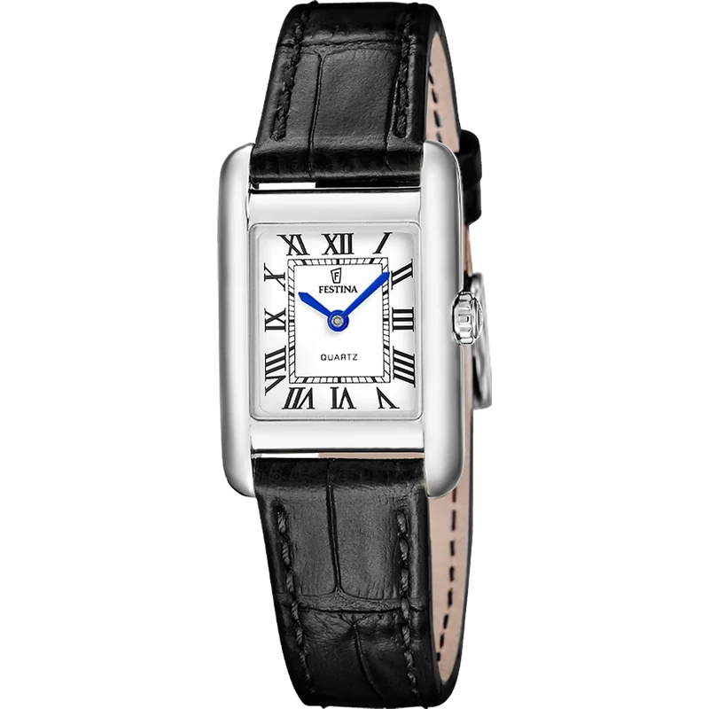 Festina On The Square F20773/1 Damenuhr Schwarz • Quarzwerk • Rechteckiges Gehäuse